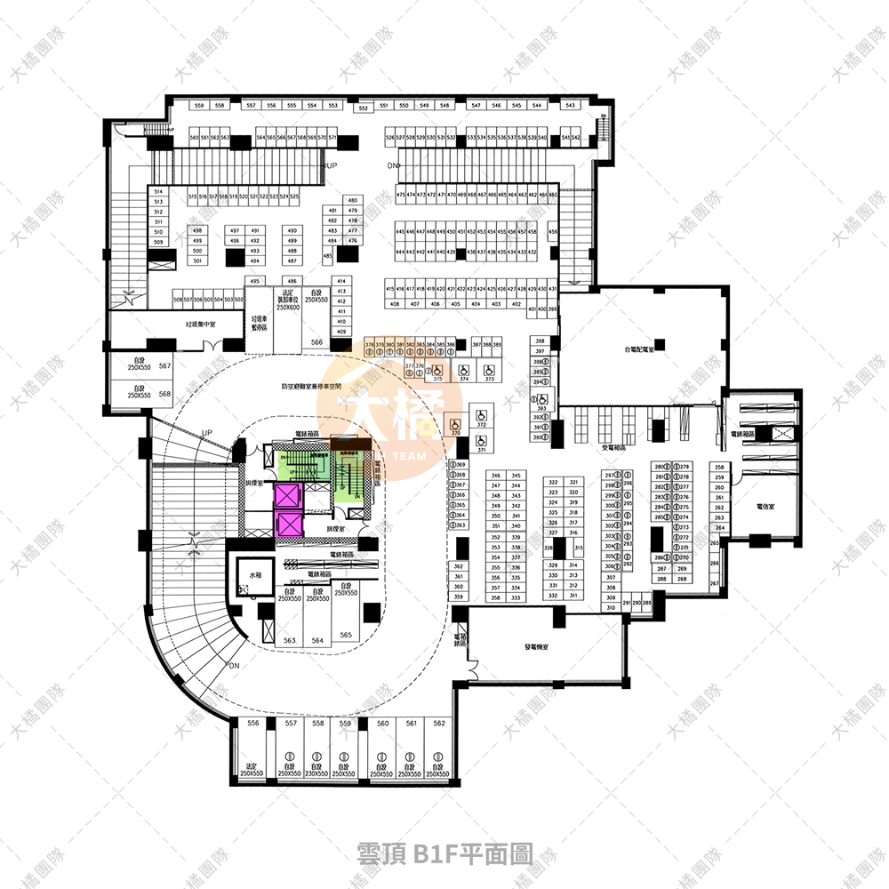 雲頂-停車場配置B1F