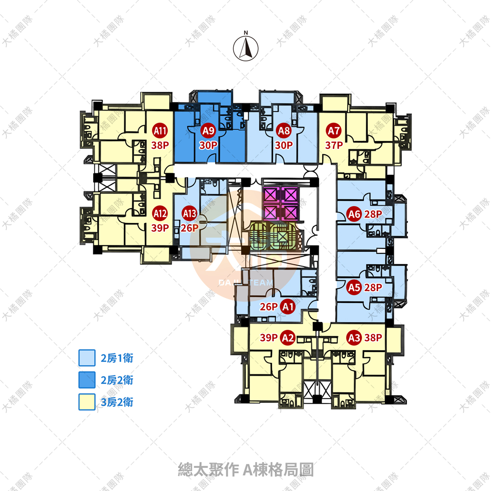 總太聚作-A棟格局平面圖