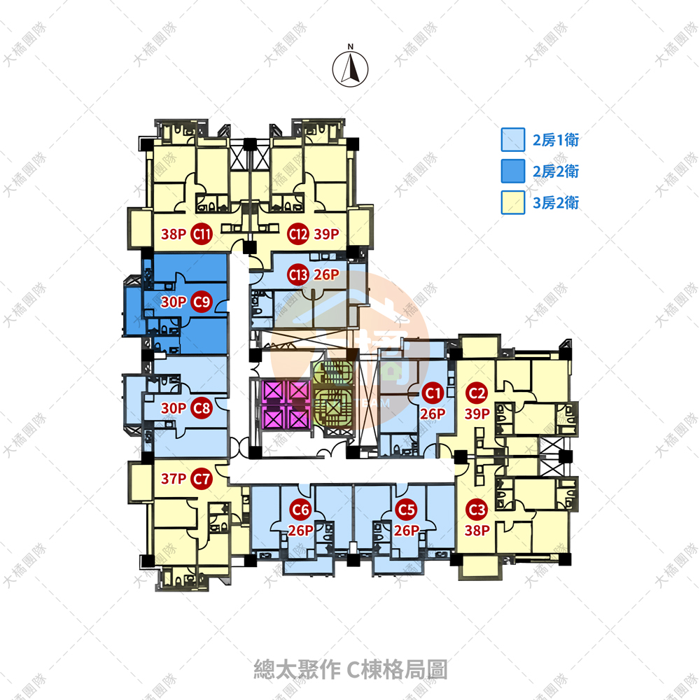總太聚作-C棟格局平面圖