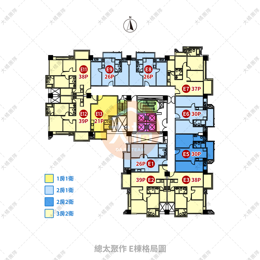 總太聚作-E棟格局平面圖