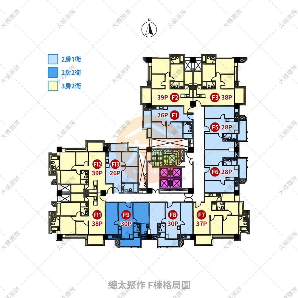 總太聚作-F棟格局平面圖