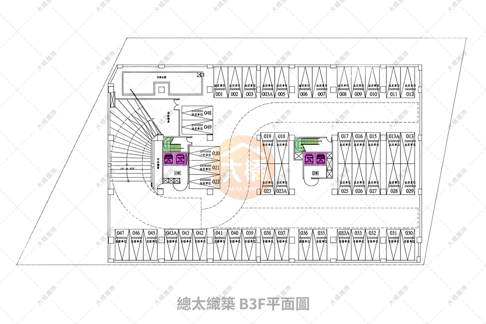 總太織築-B3F平面配置圖