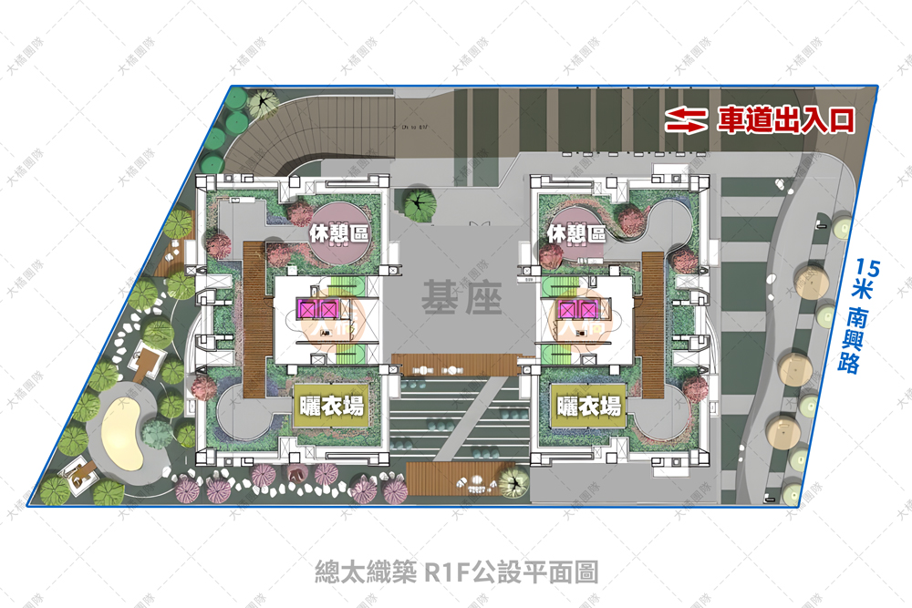 總太織築-R1F公設平面圖