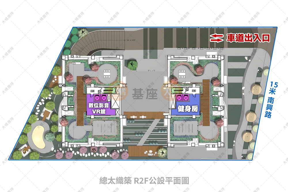 總太織築-R2F公設平面圖