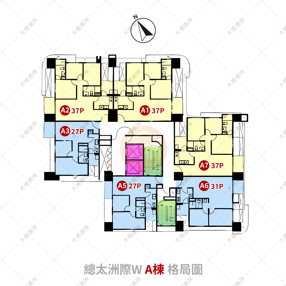 總太洲際W-A棟格局圖