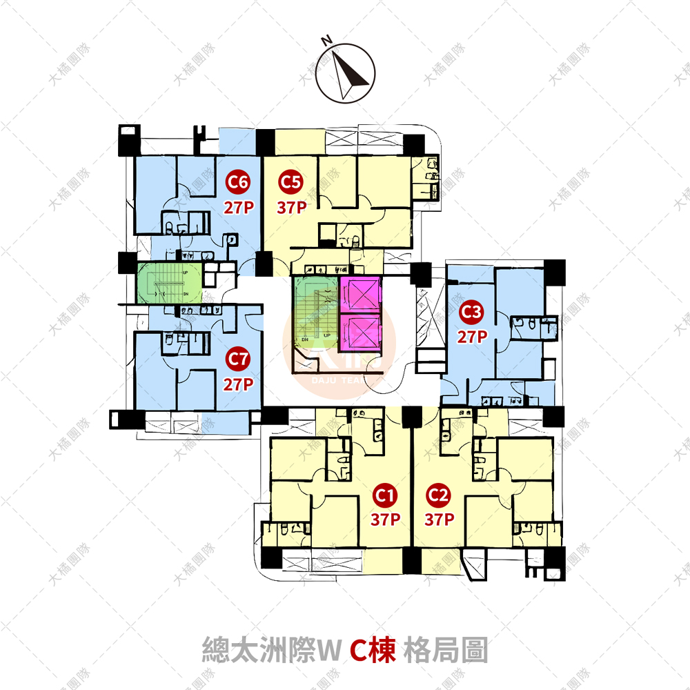 總太洲際W-C棟格局圖