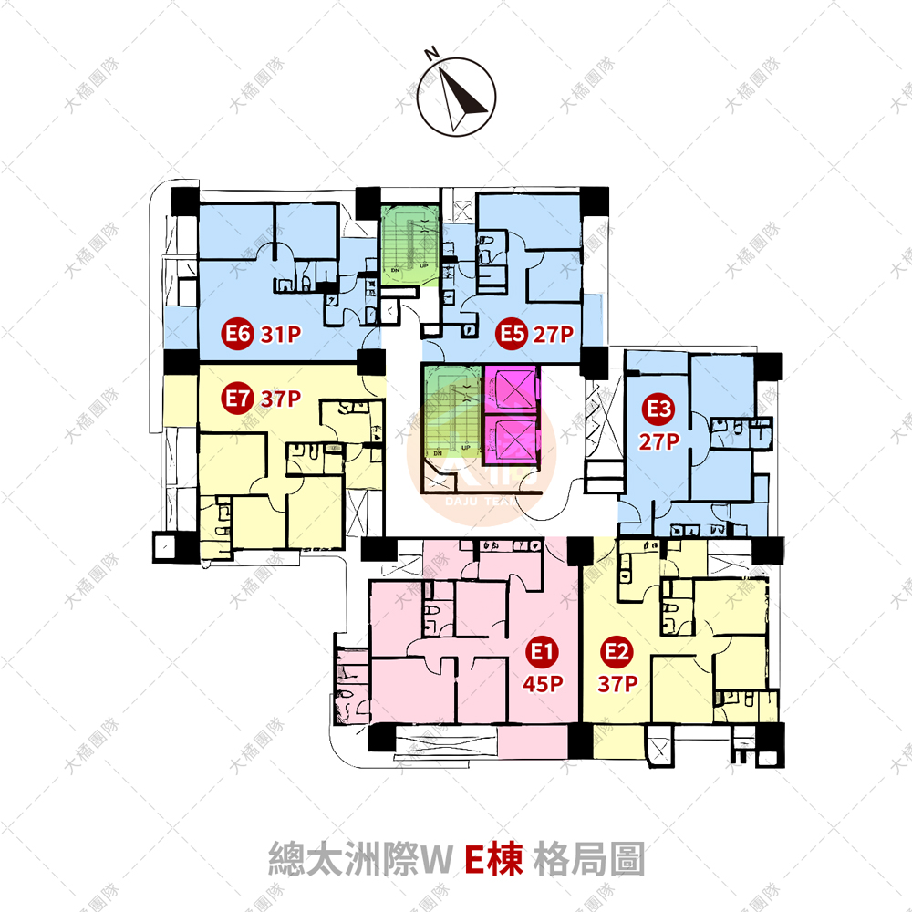 總太洲際W-E棟格局圖